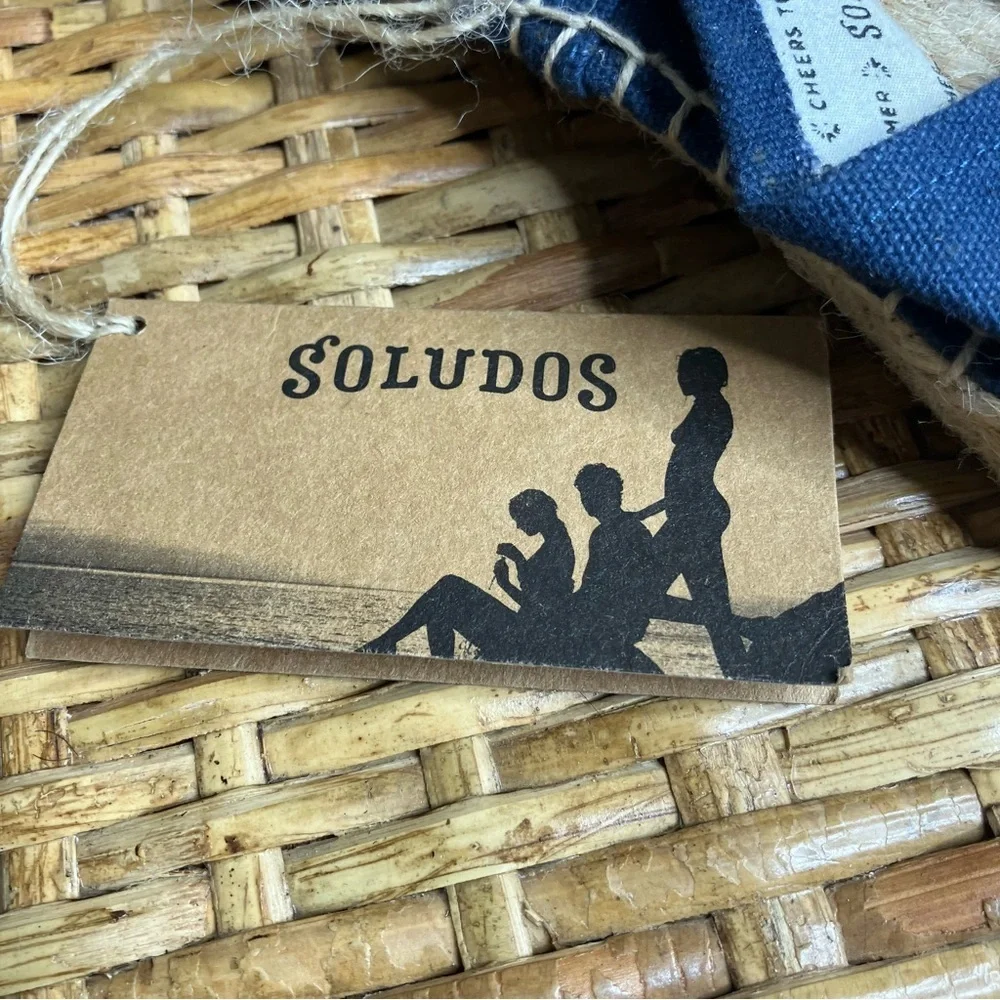 Soludos Navy Blue Classic Canvas Espadrille Flats